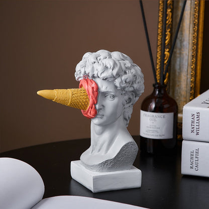 BowLift | David Figurine with Ice Cream Home Decoration Sculpture