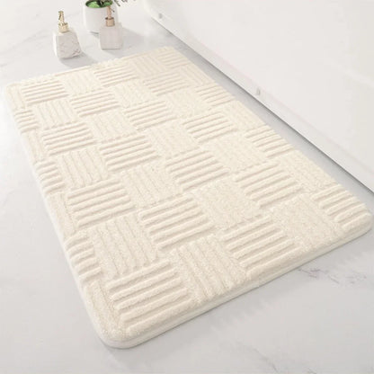 BowLift | Thick Striped Non-Slip Bath Mat with Soft and Absorbent Capability