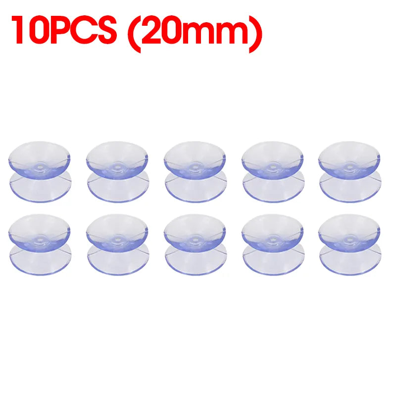 Skanto | 5/20PCS Double-Sided Plastic Suction Cups - Non-Slip Clear Vacuum Suction Cups for Glass, Car Windows, Tabletops, DIY Soap Holder