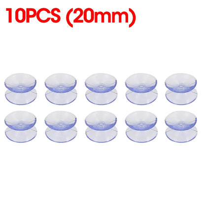 Skanto | 5/20PCS Double-Sided Plastic Suction Cups - Non-Slip Clear Vacuum Suction Cups for Glass, Car Windows, Tabletops, DIY Soap Holder