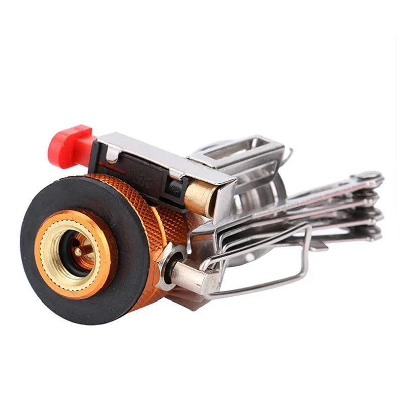 Portable Outdoor Camping Gas Stove: Aluminum Alloy Ultra-Light Camp Stove for Picnic Cooking - Essential Camping Accessories for Survival Stove