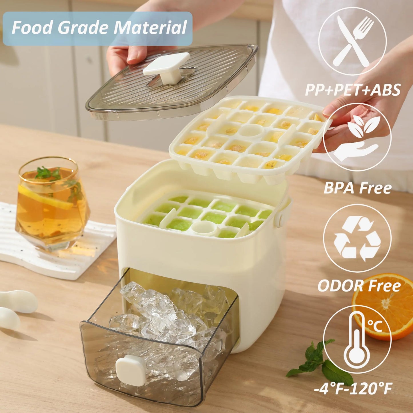 BowLift | Double Layer Ice Cube Maker With Lid