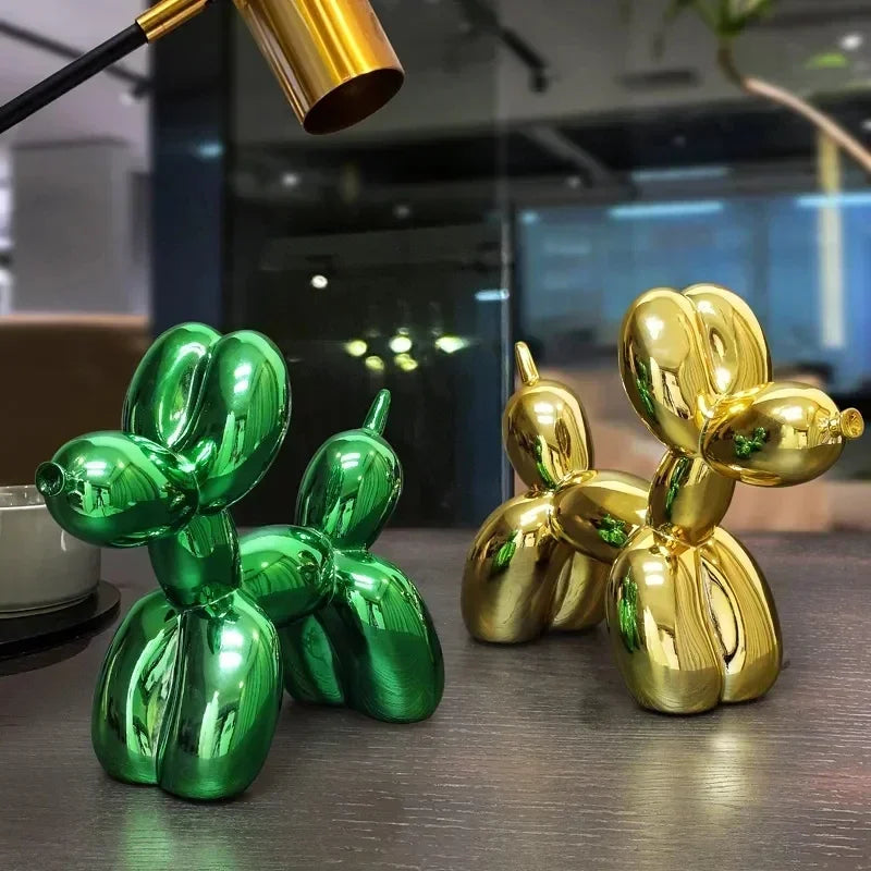Skanto | Nordic Balloon Dog Sculpture Resin Animal Sculpture Art Sculptures and Figures Crafts Home Decor Room Desktop Accessories
