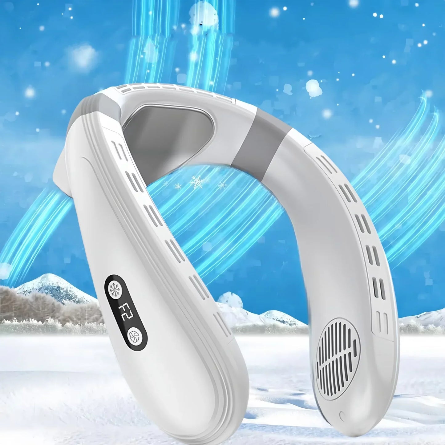 Portable Neck Fan 5200mAh – Rechargeable Portable Semiconductor Cooling Fan, Personal Portable Neck Air Conditioner | Karnz