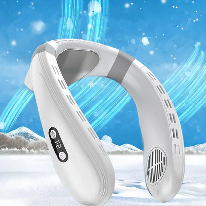 Portable Neck Fan 5200mAh – Rechargeable Portable Semiconductor Cooling Fan, Personal Portable Neck Air Conditioner | Karnz