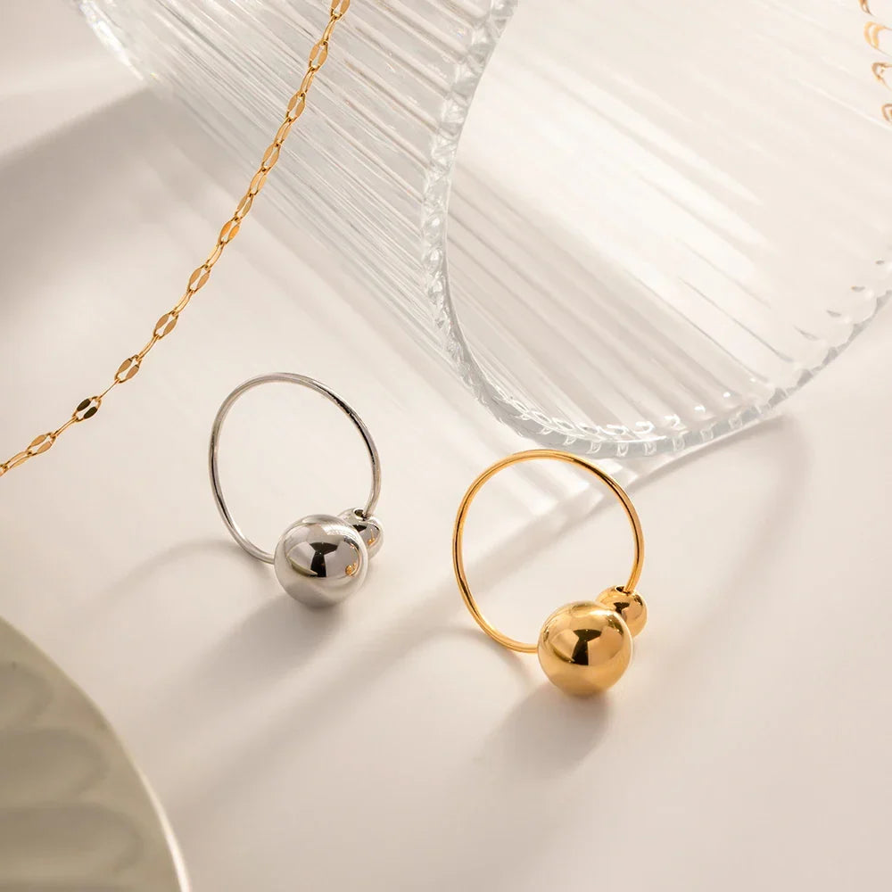 BowLift | 18k Bold Two Ball Open Ring