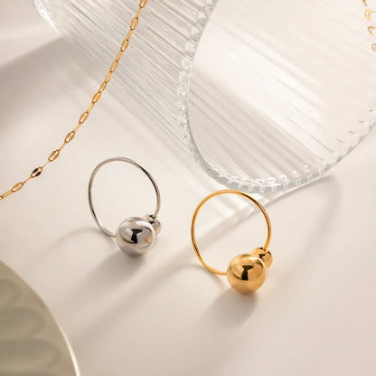 BowLift | 18k Bold Two Ball Open Ring