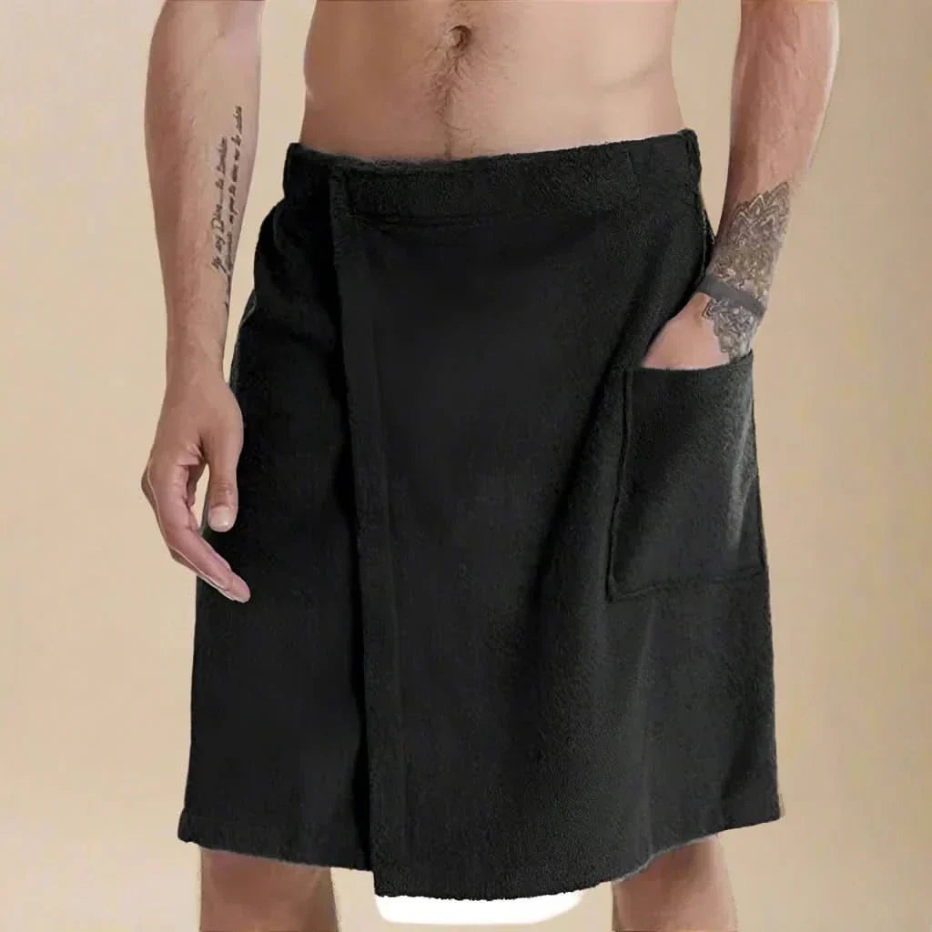 Wearable Bathrobe – Soft and versatile bath towel with pockets for sauna, beach and fitness