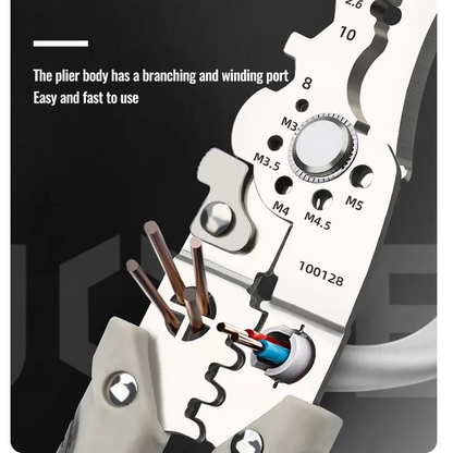Wire stripper, adjustable crimping pliers, automatic cable cutter tool | Brehn