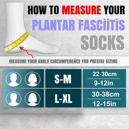 Night compression socks for Plantar Fasciitis with heel and arch support
