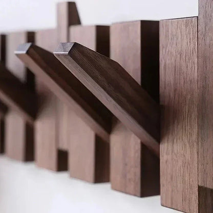HarmonyHook - Stylish Adjustable Wooden Wall Rack