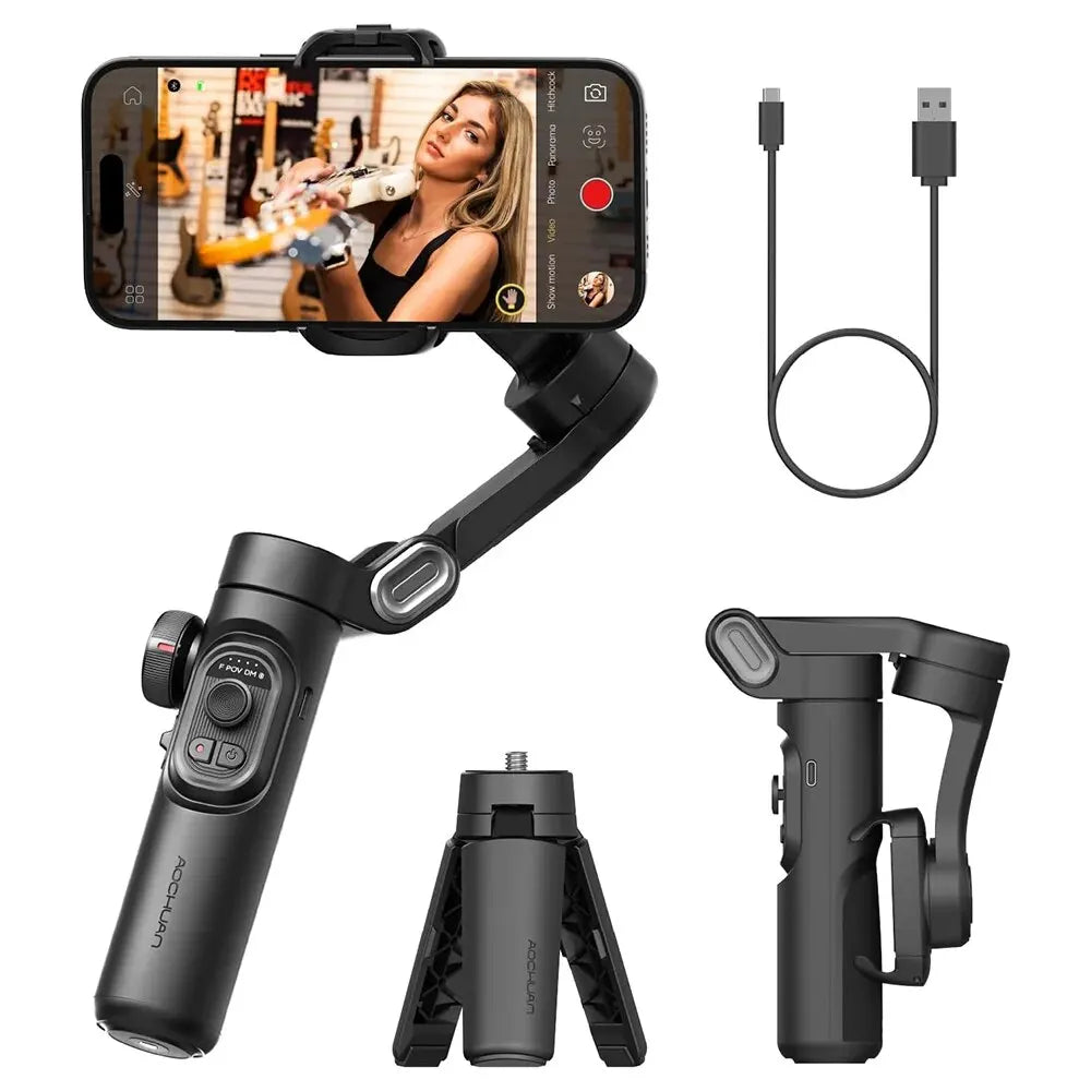 Skanto | 3-Axis Smartphone Gimbal Stabilizer with AI Tracking & Face Recognition - Alvion