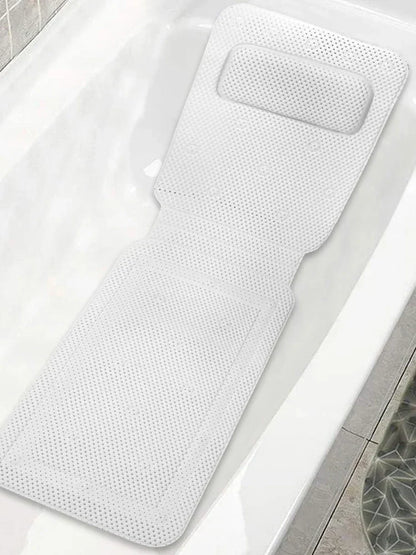 HydroComfort Non-Slip Bathtub Mat with Pillow Bowlift