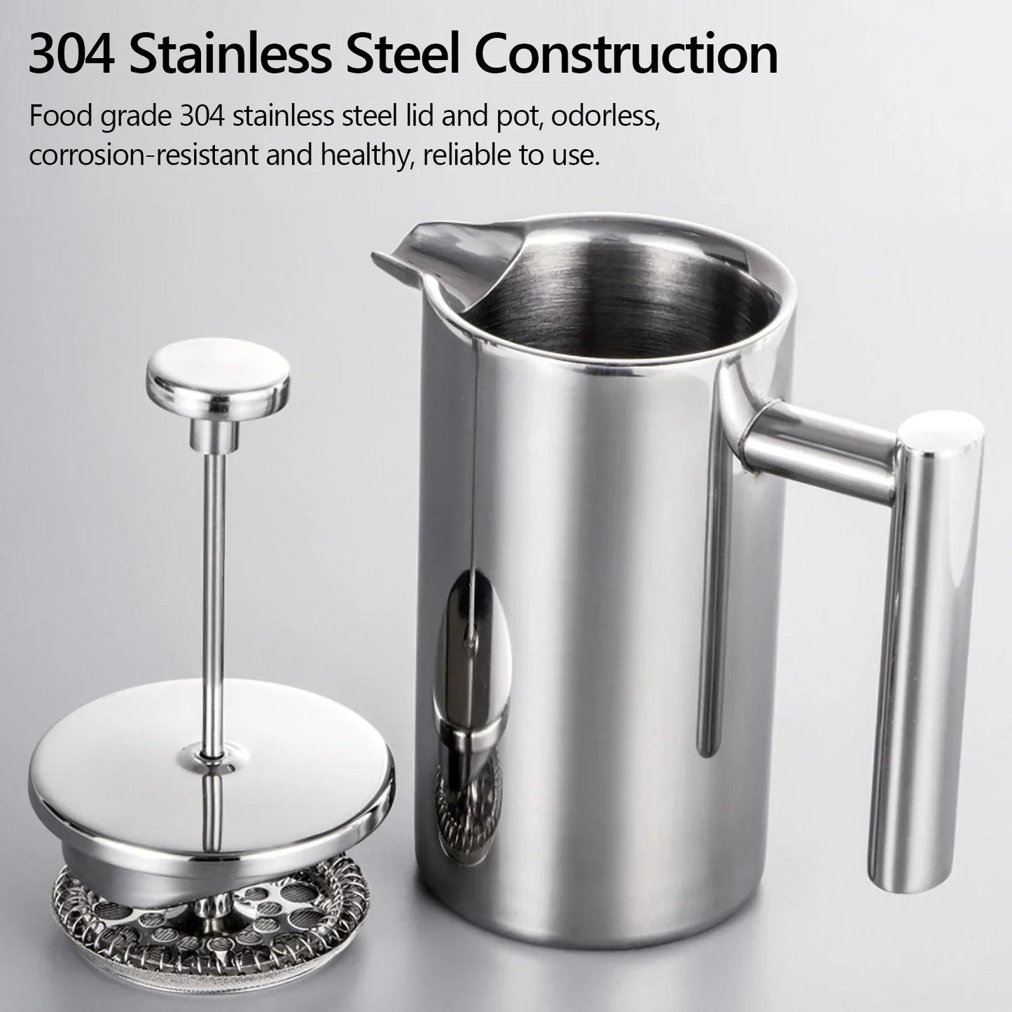 Brehn | Stainless Steel French Press Coffee Machine