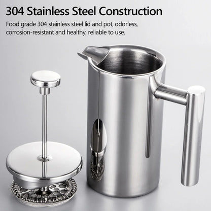 Brehn | Stainless Steel French Press Coffee Machine