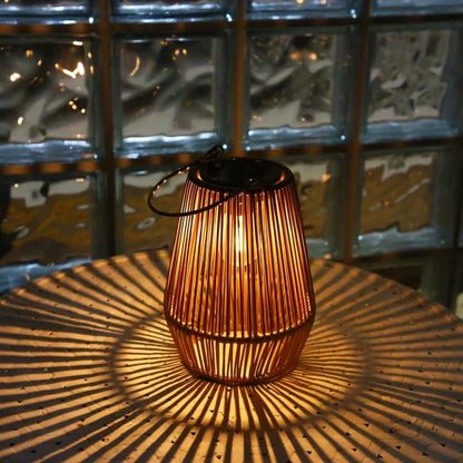 Solar Rattan Lantern Bowlift