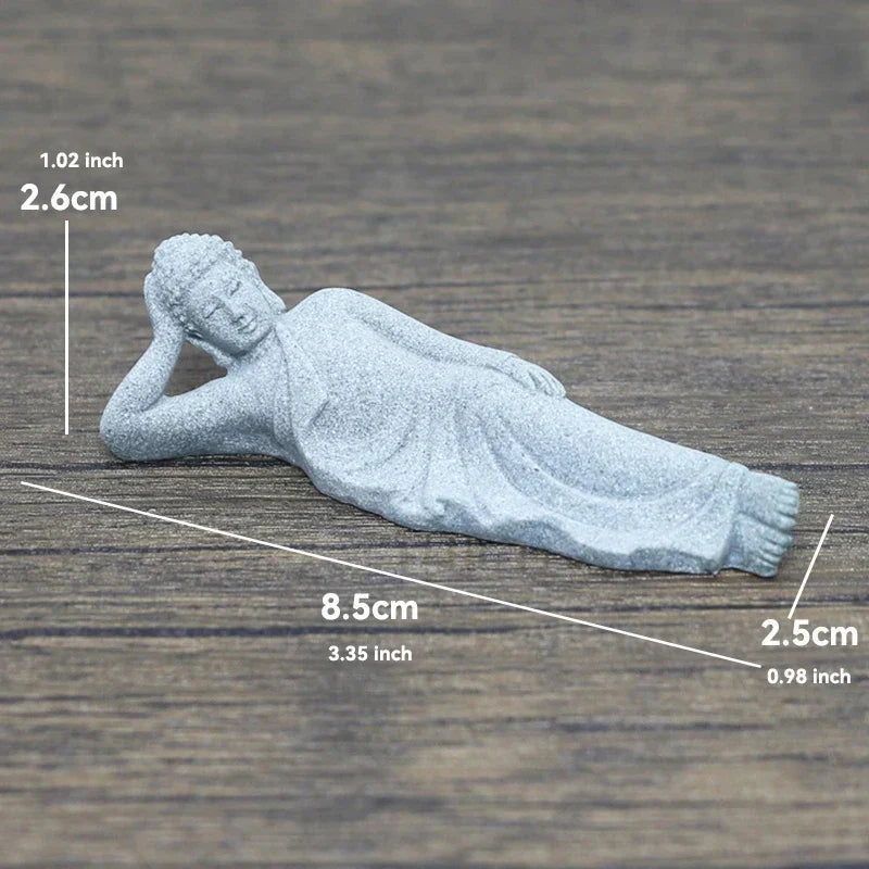 Skanto Skanto | Small Buddha Stone Statue Buddhist Monk Tibetan Buddhism Figures Zen Garden Ornament Meditation Home Aquarium Decoration