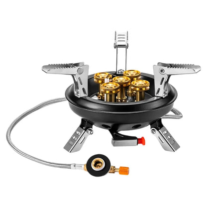 Skanto | Flamurion Camping Gas Stove 16000W with Piezo Igniter | Foldable High-Pressure Gas Stove for Outdoors and Emergencies | For Butane/Propane