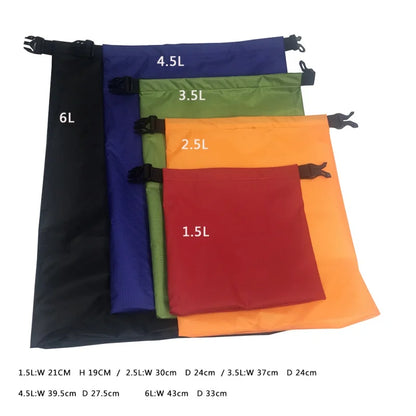 Skanto | Dry Bag Set Sealon | Waterproof & Sand-Free | 5-Piece Set (1,5L–6L) | For Travel, Beach & Outdoors