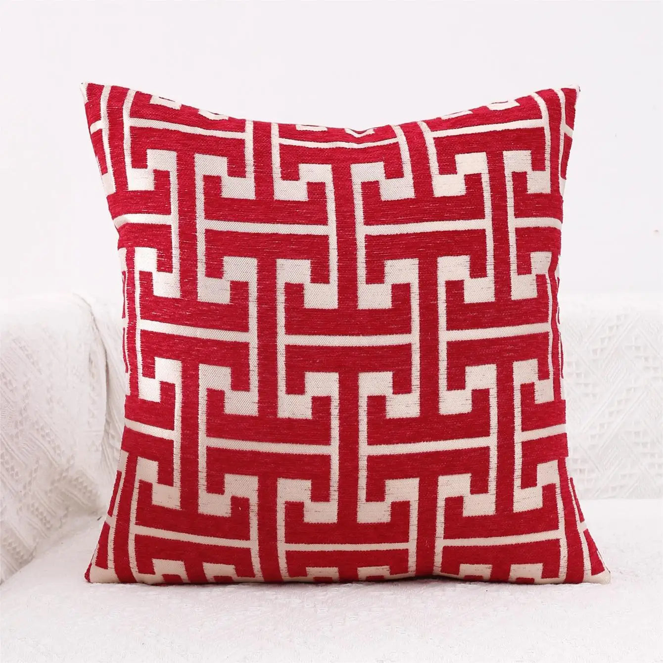 Striped cushion cover in farmhouse style – Decorative sofa cover for living room and couch | Karnz