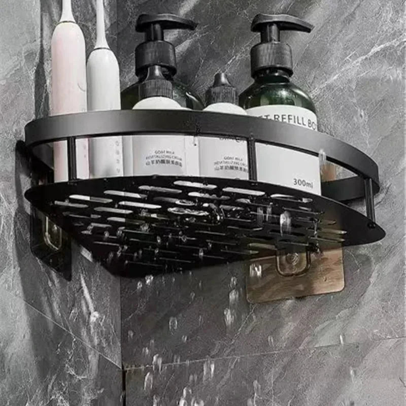 Corner Holder Aluminum Wall Shelf – Space-Saving Bathroom Organizer Without Drilling | Bowlift