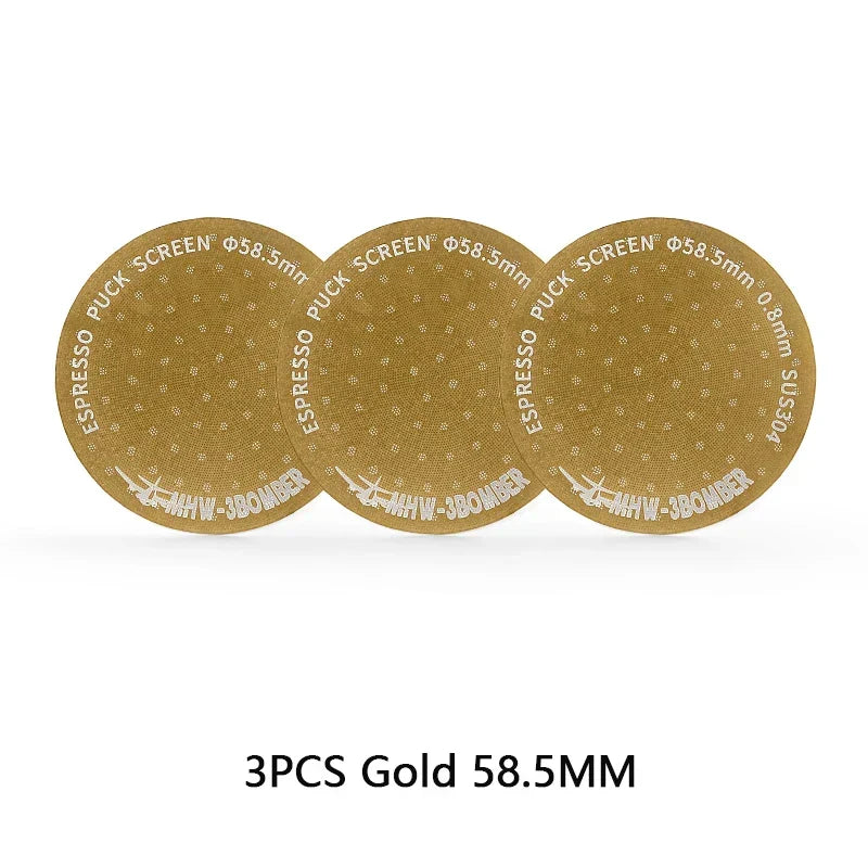 MHW-3BOMBER 51/53/58.5mm Espresso Puck Screen Double-Layer Metal Coffee Reusable Filter