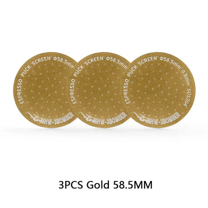MHW-3BOMBER 51/53/58.5mm Espresso Puck Screen Double-Layer Metal Coffee Reusable Filter