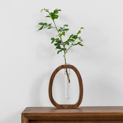 Oval wooden frame single bottle | Karnz