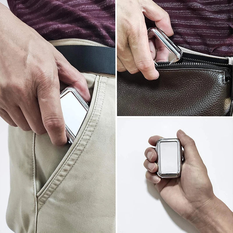 Mini Portable Metal Cigarette Ashtray with Lockable Lid - Fashionable Desktop Ashtray - Pocket Ashtray Gift for Men