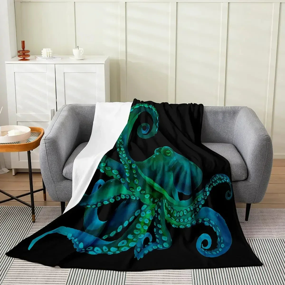 BowLift | Sea Life Ocean Throw Octopus Blanket