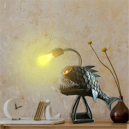 Skanto | FishLight Table Lamp – Handmade Adjustable Lamp with Rustic Fish Design