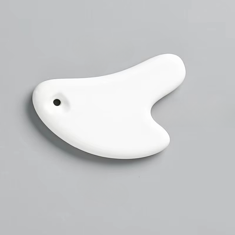 BowLift | White Ceramic Guasha Scraping Board for Full Body Massage and Lymphatic Drainage
