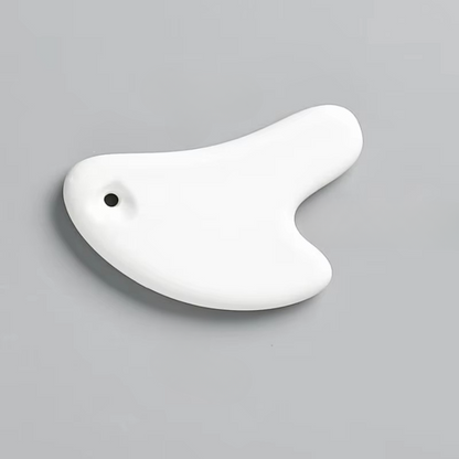 BowLift | White Ceramic Guasha Scraping Board for Full Body Massage and Lymphatic Drainage