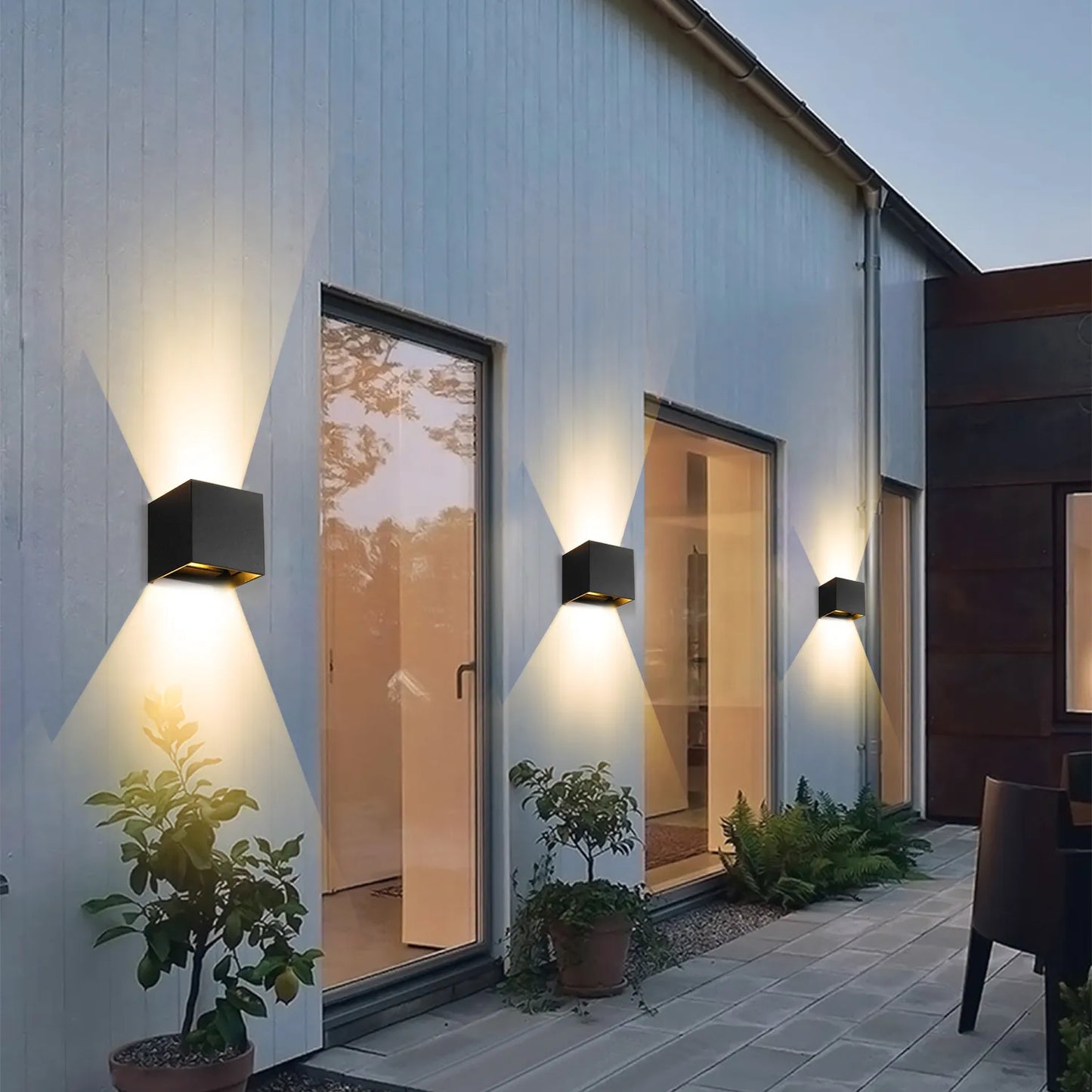 Modern LED wall light in cube design, Minimalist wall lamp for hallway & living room | Karnz