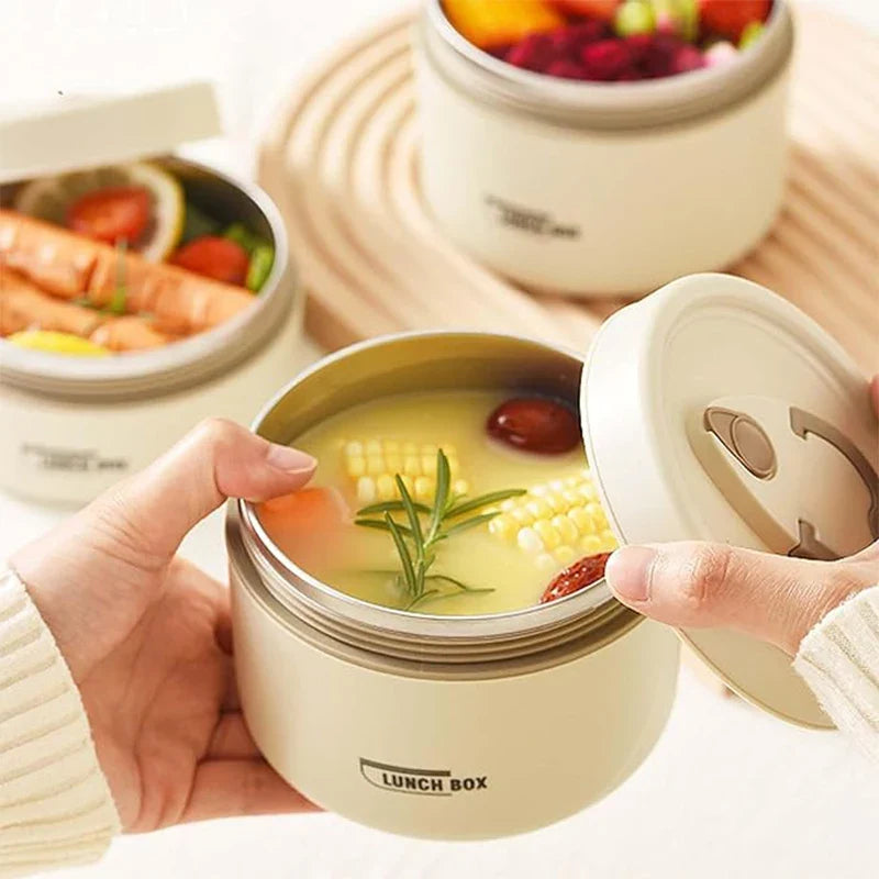Skanto | Portable Insulated Lunch Container Set – 3 Stackable Thermal Food Storage Boxes for Adults and Kids
