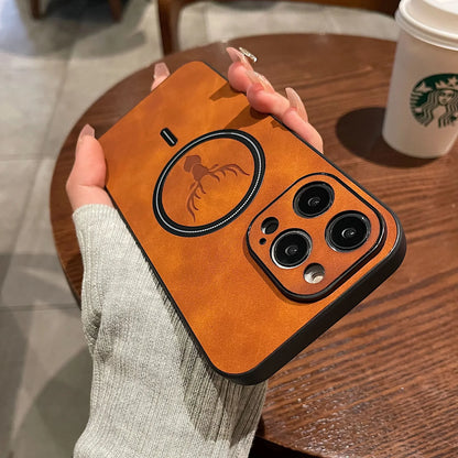 BowLift | Deer Leather iPhone Case MagSafe Wireless Charging