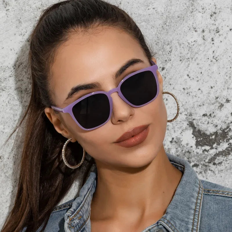 Skanto | Vintage Square Sunglasses Mirror Retro Shade for Women