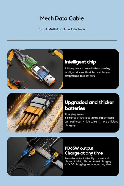 BowLift | Ultra Strong 4 in 1 Fast Charge Data Cable