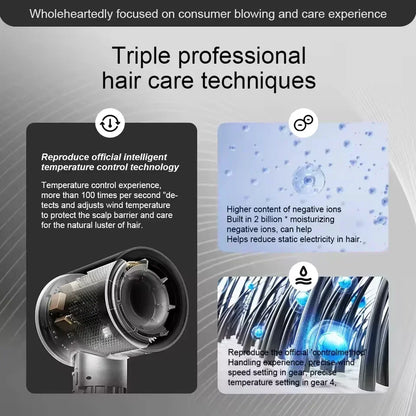 Skanto | Ion Hair Dryer | 200 Million Negative Ions | Intelligent Temperature Control | 110,000 RPM