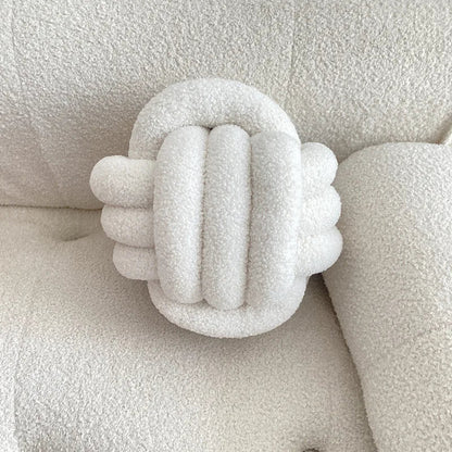Nordic Bouclé Abstract Cushion – Minimalist Plush Pillow | Bowlift