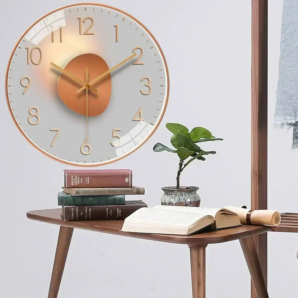 BowLift | Timeless Whisper™ | Silent Classic Wall Clock | Non-Ticking Design for Bedroom & Office Decor