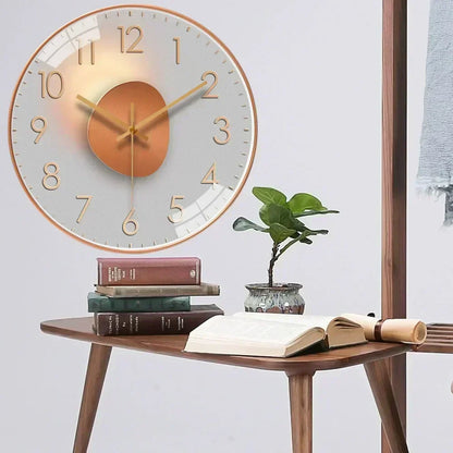 BowLift | Timeless Whisper™ | Silent Classic Wall Clock | Non-Ticking Design for Bedroom & Office Decor