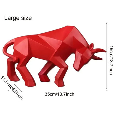 BowLift | ToroArte Bull Sculpture | Nordic Design | Resin Figure Modern | 35 cm / 26 cm