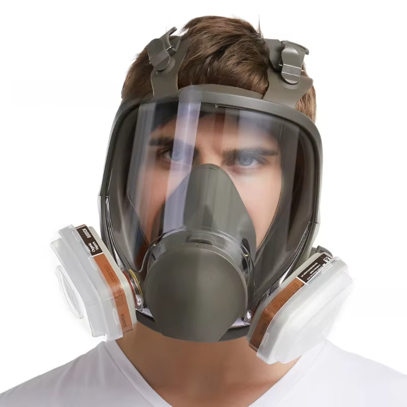 Skanto | Full Face Respirator Safety Gas Mask with Anti-Fog Protection