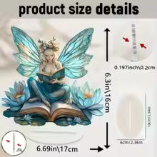 BowLift | Celestia Acrylic Table Decoration Angel | Fairy Tale Stand | 18 cm | Gift & Photo Prop