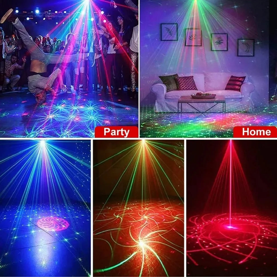 Skanto | RGB Disco Ball Stage DJ Fest Laser Projector - Strobe Light Club Home Holiday Decoration Lamp for Party Atmosphere