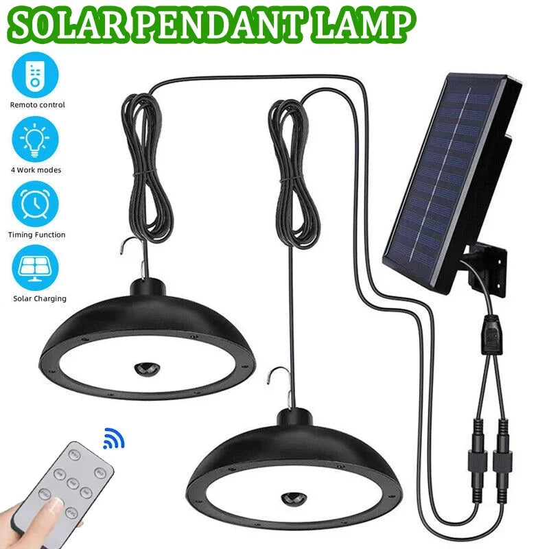 BowLift | Solivara Solar Chandelier | With Sensor & Remote Control | IP65 | Warm/Cold White | 10h Runtime