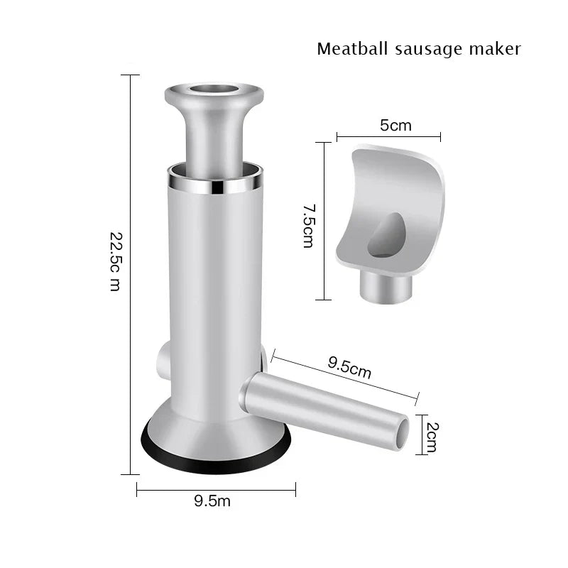 Skanto | Stainless Steel Horizontal Sausage Stuffer - Homemade Kitchen Sausage Filler and Stuffing Tool