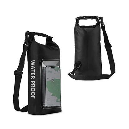 BowLift | AquaVault Waterproof Dry Bag 2L | With Touchscreen Window | Outdoor Bag for Kayaking, Trekking & Water Sports