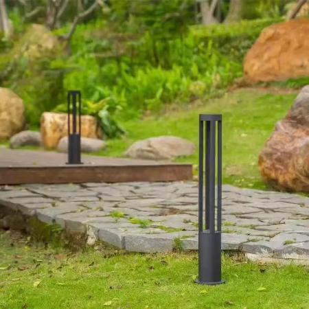 BowLift | Outdoor LED Bollard Light - Sleek Black Garden Pathway and Lawn Illuminator